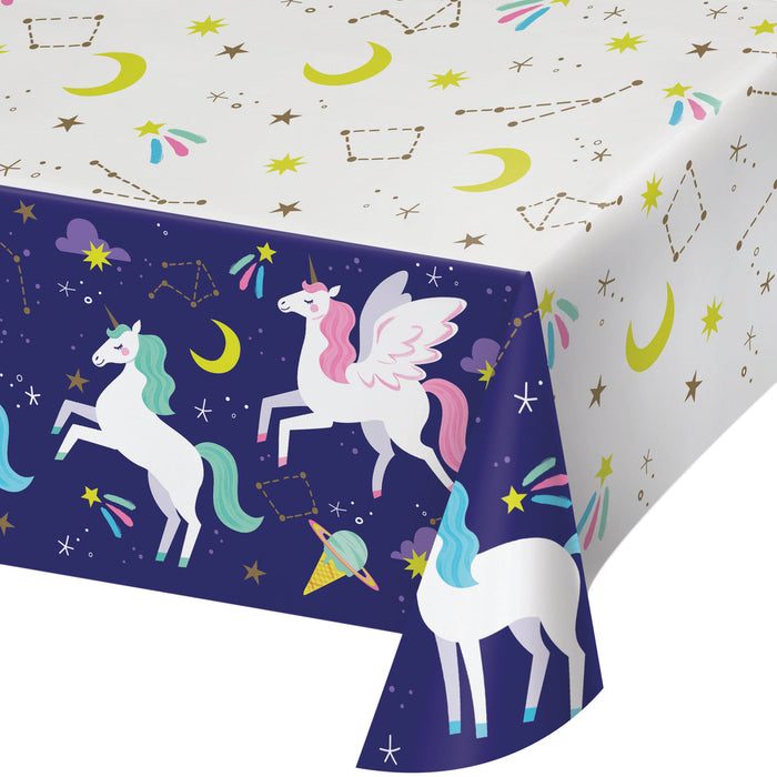 Unicorn Galaxy Paper Tablecover 54" x 102" | 1ct