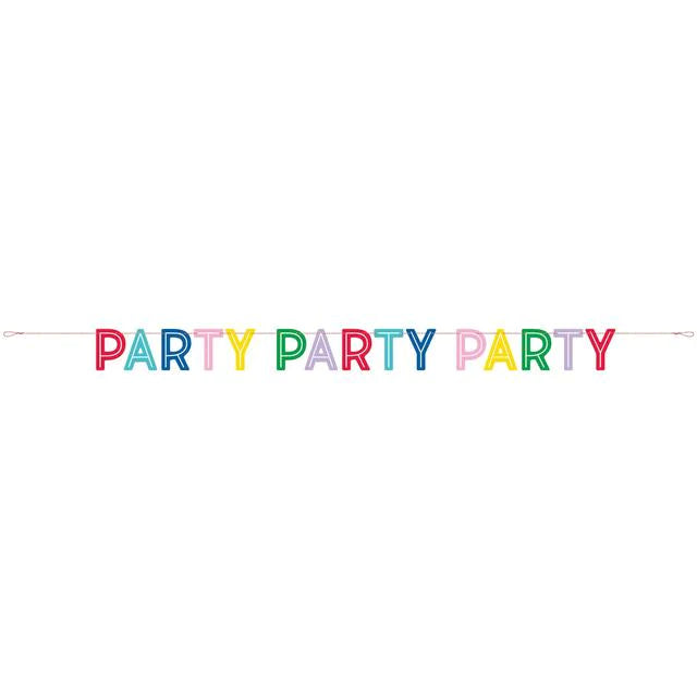 Colorful PARTY Letter Banner 7Ft  | 1ct