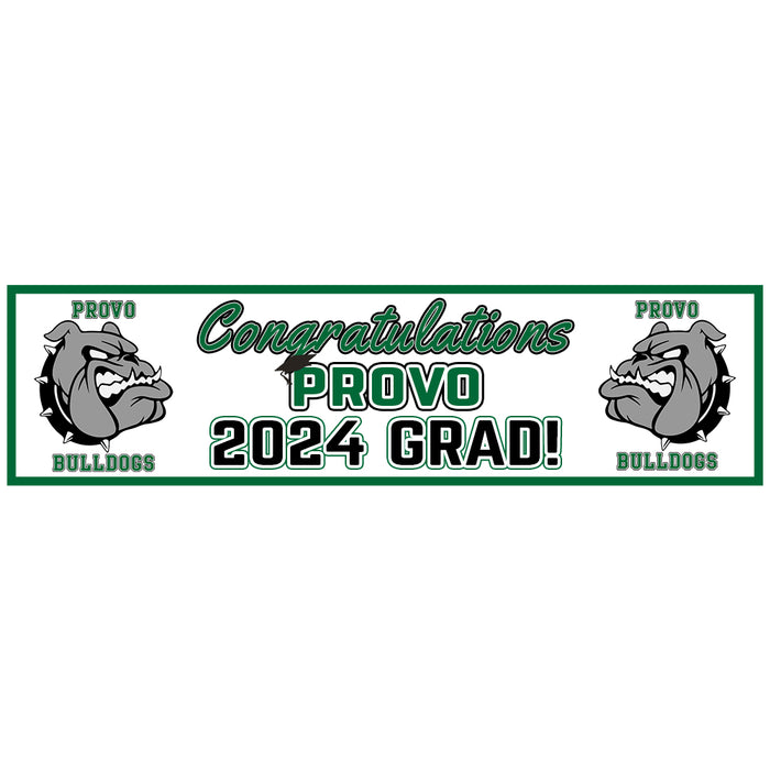 Provo 2024 Grad Banner to Go 13"x50"