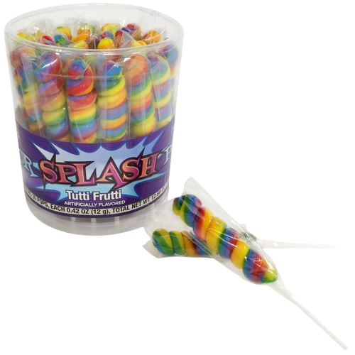 Rainbow Color Splash Tutti Frutti Lollipops | 30ct