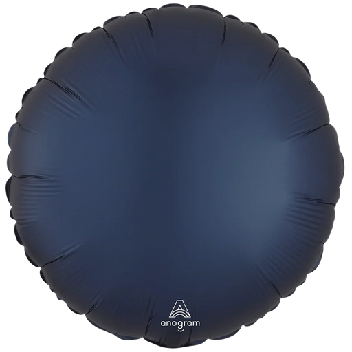 True Navy Satin Round Mylar Balloon 18" | 1ct - Zurchers