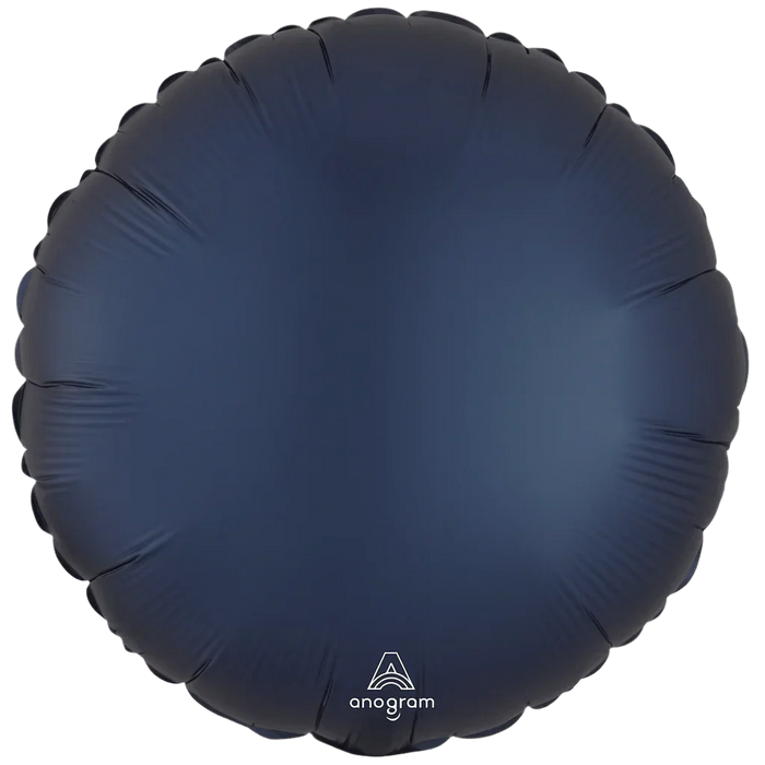 True Navy Satin Round Mylar Balloon 18" | 1ct - Zurchers