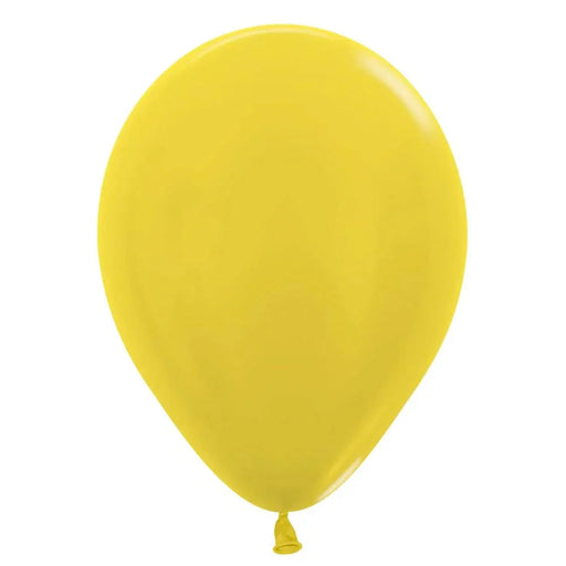 Metallic Yellow Latex Balloon w/ Helium & Hi - Float, 11" | 1 ct - Zurchers