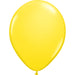 An inflated 11-Inch Qualatex Yellow Latex Balloon.