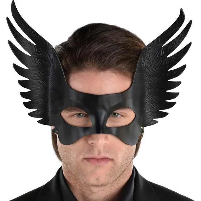 Adult Black Winged Faux Leather Half Mask | 1 ct - Zurchers