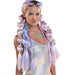 Adult Festival Blue, Pink & Purple Bubble Braid Clip - In Extensions | 2pc - Zurchers