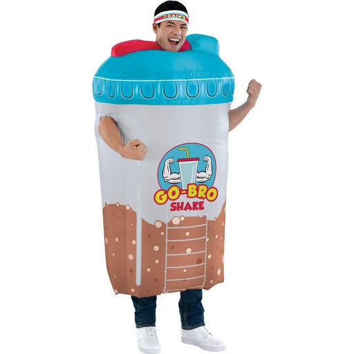 Adult Inflatable Go - Bro Protein Shake Costume | 1 ct - Zurchers
