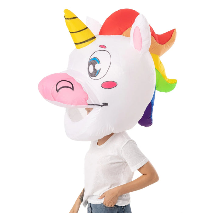 Adult Unicorn Bobble Head Inflatable Costume | 1 ct - Zurchers