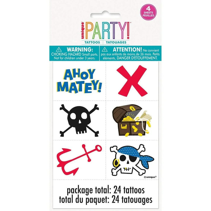 Ahoy Pirate Tattoos | 24 ct - Zurchers