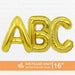 Air Filled Gold Mylar Letter Balloon, 16" | 1 ct - Zurchers