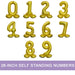 Air Filled Gold Number Self Standing Balloon 28.4" | 1 ct - Zurchers