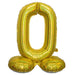 Air Filled Gold Number Self Standing Balloon 28.4" | 1 ct - Zurchers