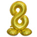 Air Filled Gold Number Self Standing Balloon 28.4" | 1 ct - Zurchers