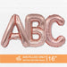 Air Filled Rose Gold Mylar Letter Balloon, 16" | 1 ct - Zurchers