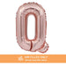Air Filled Rose Gold Mylar Letter Balloon, 16" | 1 ct - Zurchers