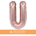 Air Filled Rose Gold Mylar Letter Balloon, 16" | 1 ct - Zurchers
