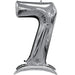Air Filled Silver Number Self Standing Balloons 54" | 1 ct - Zurchers