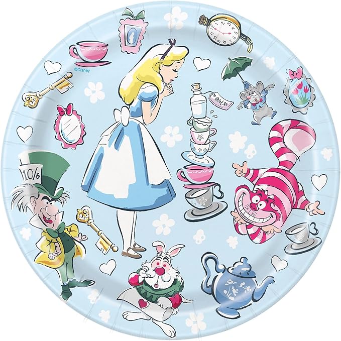 Alice In Wonderland Paper Plates 7" | 8ct - Zurchers
