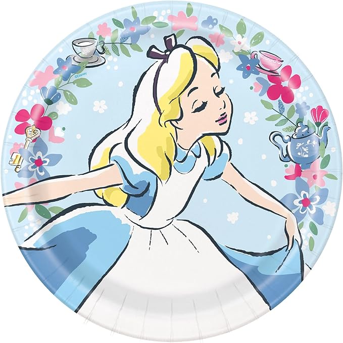 Alice In Wonderland Paper Plates 9" | 8ct - Zurchers