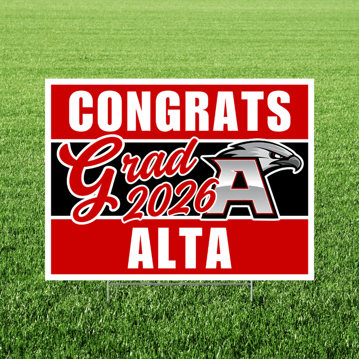 Alta High School Grad Yard Sign 24" x 18" | 1 ct - Zurchers