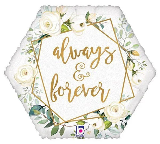 Always & Forever Geometric Mylar Balloon, 18" | 1 ct - Zurchers