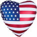 American Flag Satin Heart Balloon | 1 ct - Zurchers