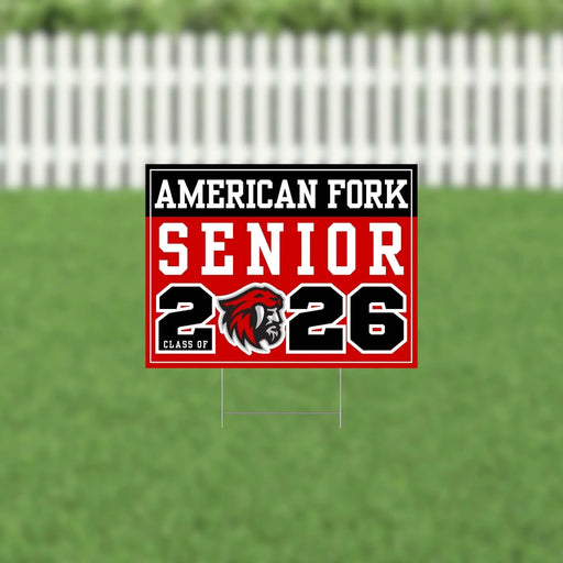 Amrcn Frk UT 2026 Senior Yard Sign | 1ct - Zurchers