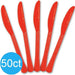 Apple Red Heavy Duty Plastic Knives | 50ct - Zurchers