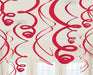 Apple Red Swirl Decorations | 12pc, 22" - Zurchers