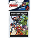 Pack of Marvel Avengers invitations with superhero characters on a white background
