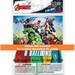 Packaging of Marvel Avengers balloons with character illustrations on a white background
