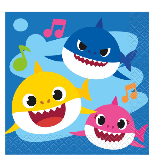 Baby Shark Beverage Napkins | 16ct