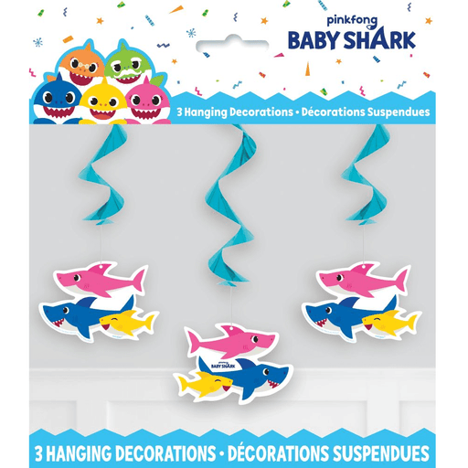 Baby Shark Hanging Decorations | 3ct