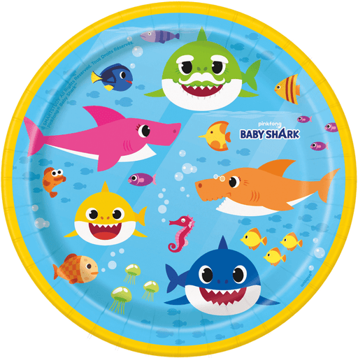 Baby Shark Paper Plates 7" | 8ct