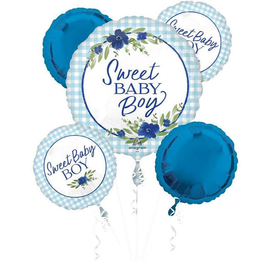 Baby Boy In Bloom Balloon Bouquet | 5 pcs - Zurchers