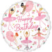Balloon with ballerina design and 'Happy Birthday' text, featuring Anagram logo.