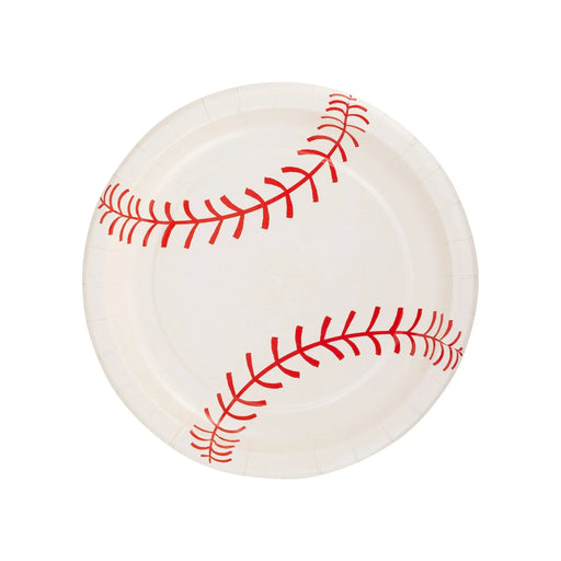Baseball Shaped Paper Plates 8" | 8 ct - Zurchers