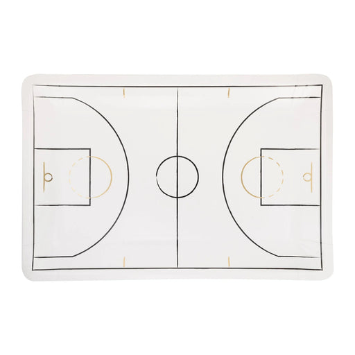 Basketball Court Shaped Paper Plates 11" | 8 ct - Zurchers