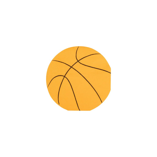 Basketball Shaped Paper Cocktail Napkins | 24 ct - Zurchers