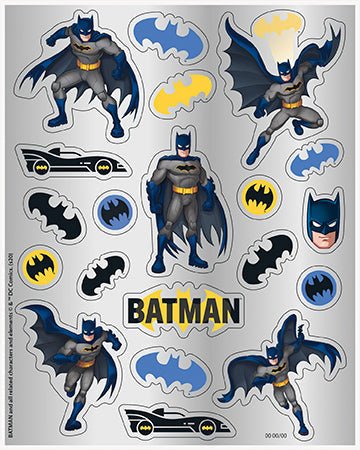 4ct Sticker Sheets Batman - Party Supplies