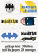 24ct Temporary Tattoos Batman - Party Supplies