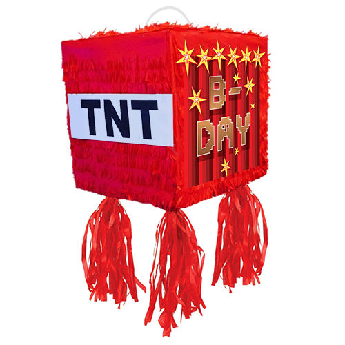 A 10.5" TNT Birthday Piñata.