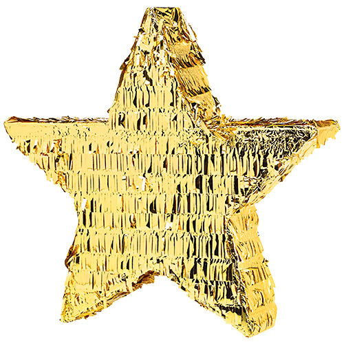 A 18.5-inch Gold Foil Star Piñata.