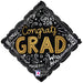 A 18-Inch Graduation Congrats Grad Words Mylar Balloon.