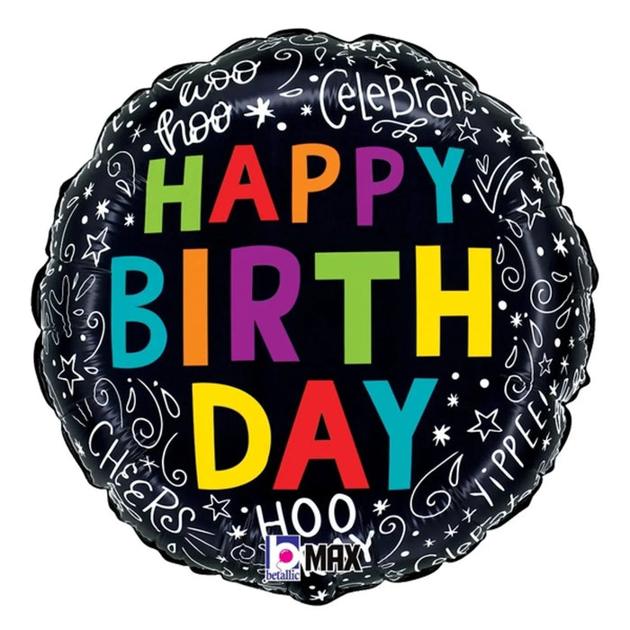 Birthday Doodles Mylar Balloon, 18" | 1 ct - Zurchers