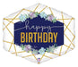 Birthday Geo Navy Supershape Balloon 30" | 1ct. - Zurchers
