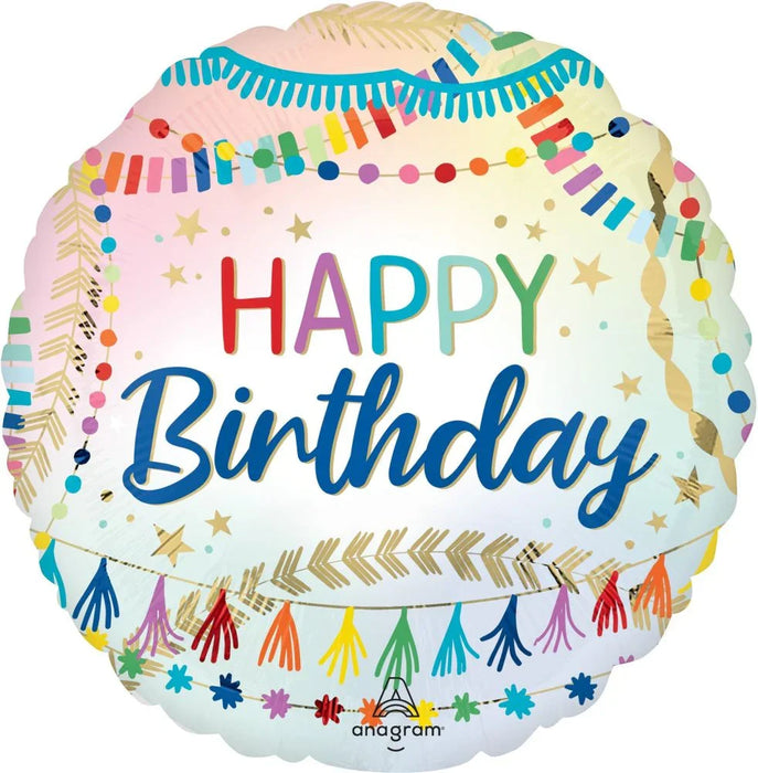 Birthday Streamers Mylar Balloon, 18" | 1ct - Zurchers