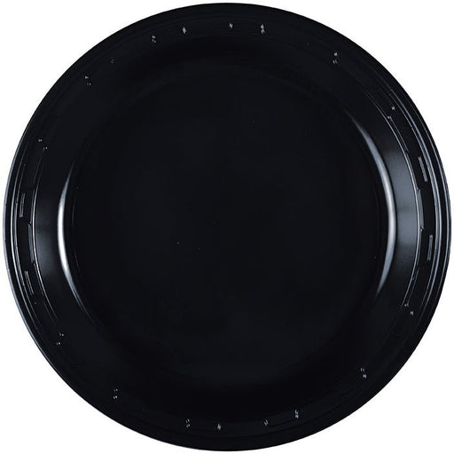 Black Plastic Plates 10" | 20ct