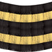 Black and Gold Metallic Fringe Drape Backdrop 60" | 1 ct - Zurchers