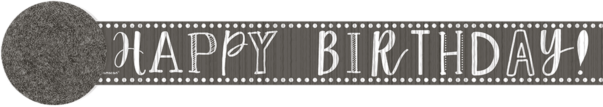 Black and White Happy Birthday Crepe Paper Streamer | 81' - Zurchers